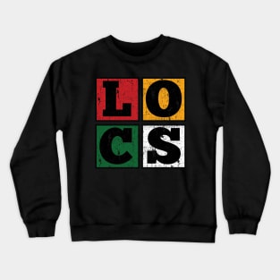 Locs Block Dreadlocks Afrocentric Colors Crewneck Sweatshirt